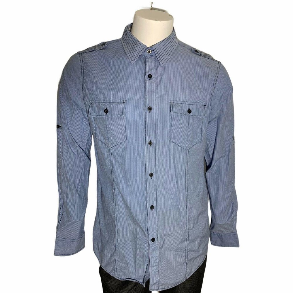 Attention Men’s Modern Fit Dress Shirt Mens Large